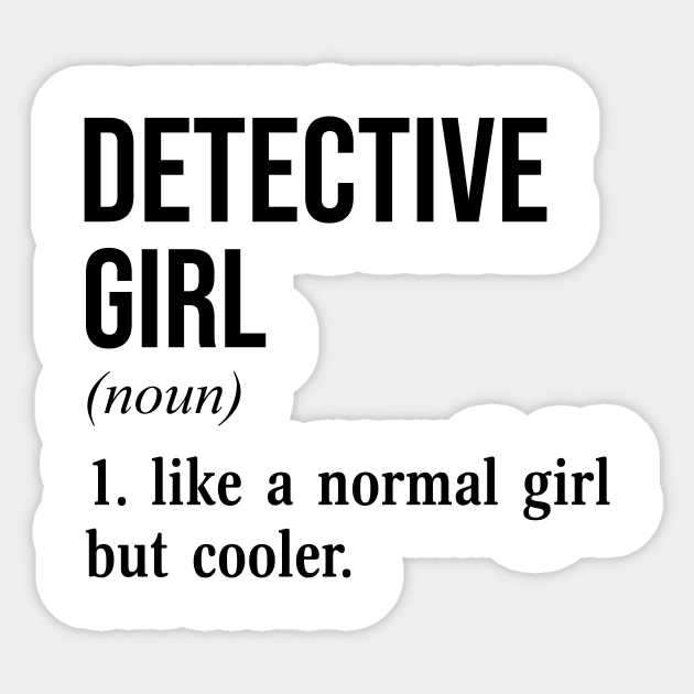 Detective Girl Sticker by conirop